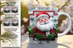 Lovely 15oz Mug Wrap Png Design , 3D Xmas Product Image 1