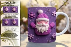 Holiday 3D Santa Claus Mug Wrap Sublimation Print Product Image 1