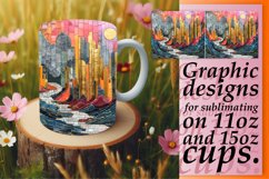 Golden Paradise Mug Wrap: Glitter Sublimation, Spring Product Image 1
