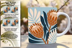 TRENDY 11oz Mug Wrap PNG Template , Flowers Product Image 1