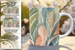 Charming 15oz Mug Wrap Png Design , Flowers Product Image 1