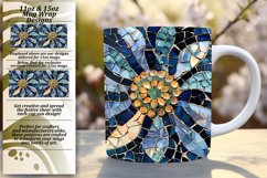 Glittery Flower Pattern Mug Wrap Art 11oz 15oz Product Image 1