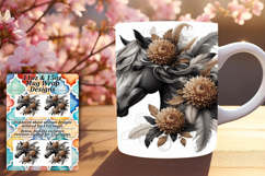 Enchanting 15oz Mug Wrap Png Template , Horse Product Image 1