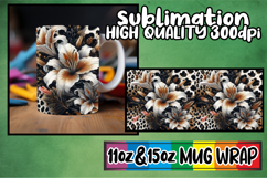 Inspiring mornings 11oz 15oz sublimation wrap, Leopard Print Product Image 1