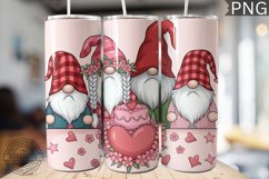 Valentine&#039;s Day Gnome Tumbler Wrap - High Quality 300 Dpi Product Image 1