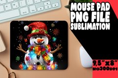 Winter's Magic Snowman Sublimation Mouse Pad Product Image 1