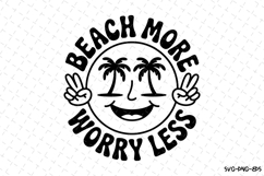 Beach More Worry Less svg | Summer Svg | Svg Cut Files Product Image 1