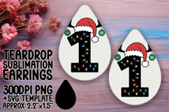 Sleek Teardrop Design for Sublimation , Christmas Product Image 1