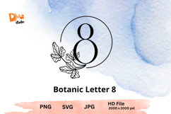 Botanic Letter - Elegant Botanical Monogram PNG | SVG | JPG Product Image 1
