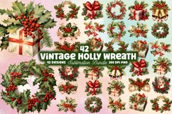 Mega Watercolor Christmas Clipart Bundle, Christmas Bundle Product Image 30