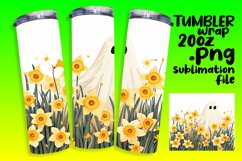 Sweet Easter Ghost Tumbler Wrap: Whimsical Spring 20oz Product Image 1
