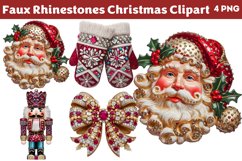 Faux Rhinestones Christmas Sublimation PNG Product Image 1