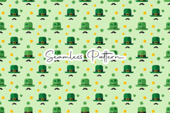 St. Patrick's Day Seamless Pattern - Leprechaun &amp; Clovers Product Image 1