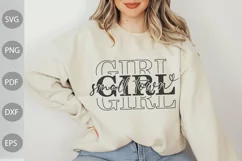 Small Town Girl Svg Cut Files / Boho Girl SVG Design Product Image 1