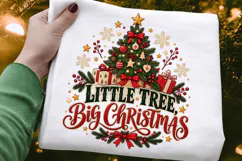 Little Tree, Big Christmas PNG,Festive Christmas Tree & Gift Product Image 1