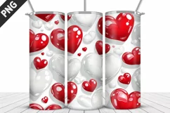 Valentines Love Skinny Tumbler PNG Wrap| Valentines Tumbler Product Image 4