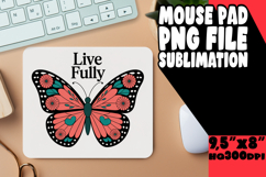 cheerful mouse pad Inspirational PNG, Butterfly Product Image 1