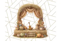 Acorn Village Clipart PNG, Fall Animal Png Product Image 3