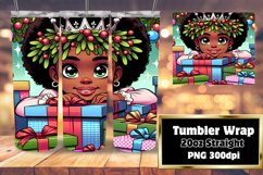Afro Santa Holiday Tumbler Wrap 20oz Pattern Product Image 1