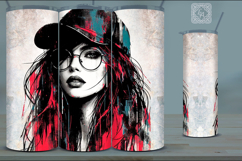 4 Festival Girl Tumbler Sublimation, 20 oz Tumbler Wrap Product Image 3