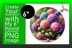 Cute Circle PNG Keychain Design , Flower Product Image 1