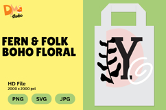 Fern &amp; Folk Boho Floral Monogram Product Image 1