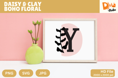 Daisy &amp; Clay Boho Floral Monogram Product Image 1