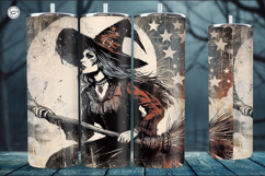 4 Witch Seamless Tumbler Sublimation, 20 oz Tumbler Wrap Product Image 2