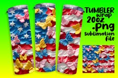 Star-Spangled 3D Flag Tumbler Wrap Product Image 1