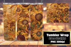 Abstract 3D Embroidered Sublimation Tumbler Wrap Product Image 1