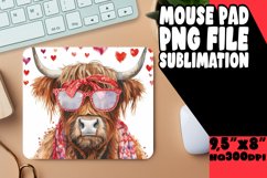 Sweet Cow Heart Sublimation Mouse Pad, Love Product Image 1