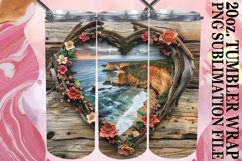 Woodland Bloom Tumbler Sublimation - 3D Heart Frame Product Image 1