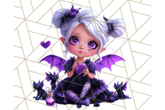 Halloween Fairy Clipart PNG, Cute Chibi Fairy Art Clip Art Product Image 3