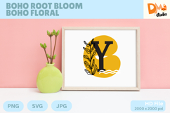 Boho Root Bloom Boho Floral Monogram Product Image 1