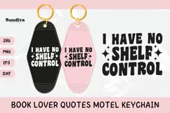 Book Lover Motel Keychain SVG | I Have No Shelf Control Product Image 1