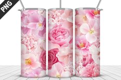 Flowers Tumbler Wrap | Sublimation Design | Tumble PNG Product Image 4