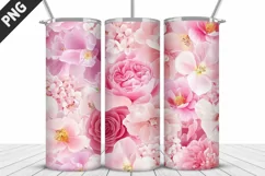 Flowers Tumbler Wrap | Sublimation Design | Tumble PNG Product Image 4