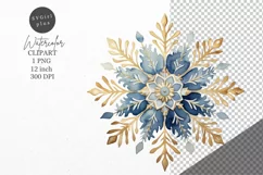 Christmas clipart, Snowflake clipart, Blue Christmas Product Image 1