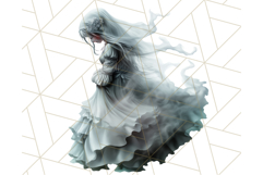 Dark Enchanted Princesses, Gothic Fairy Tale Clipart PNG Product Image 3