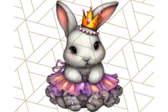 Halloween Bunny Clipart, Cute Bunnies in Costumes PNG Product Image 3