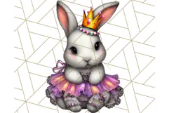 Halloween Bunny Clipart, Cute Bunnies in Costumes PNG Product Image 3