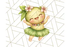 Tropical Tiki Friends PNG Clipart, Cute Summer Art Product Image 3
