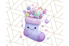 Alien Christmas Clipart, Cute Outer Space Holiday PNG Product Image 3