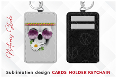 Funny Skull Design - Cards Holder Keychain Product Image 1