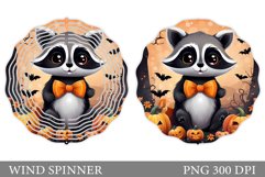 Cute Raccoon Wind Spinner. Cute Pumpkin Wind Spinner Product Image 1