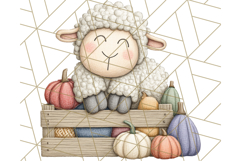 Fall Farm Animal Clipart, Autumn Barnyard PNG Illustrations Product Image 3