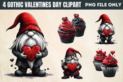 Gothic Valentines Day Clipart PNG Product Image 1