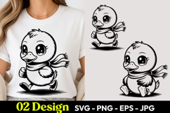 Little Baby Chick SVG PNG Product Image 1