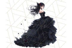 Victorian Gothic Wedding Dress PNG, Dark Bridal Clipart Product Image 3