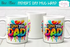 I love you dad mug wrap PNG, Father's Day mug sublimation Product Image 2